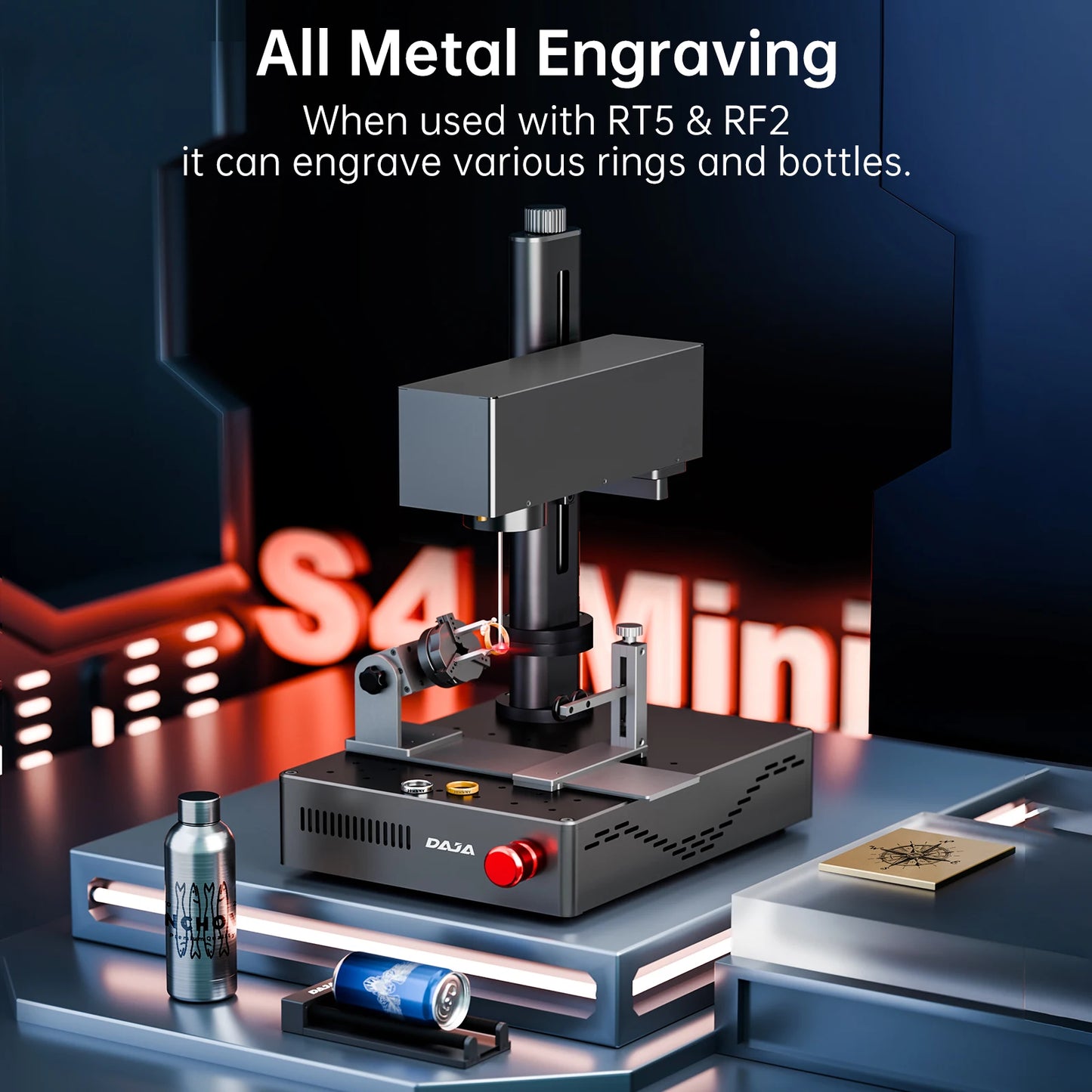 DAJA MINI Portable Fiber Laser Marking Machine High Precision Industrial Business 90*90mm for ALL Metal Jewelry Leather Acrylic