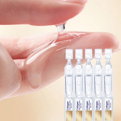 1 Box of 10 Collagen Anti-Wrinkle Single-Use Essence Serums, Moisturizing and Hydrating, Refreshing and Non-Greasy