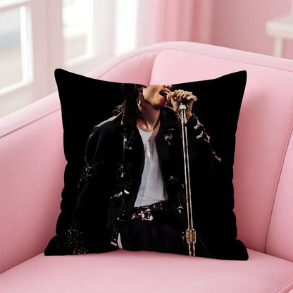 M-Michael J-Jackson Cushion Cover Linen Pillowcase Cover Soft Decor for Sofa Home Room