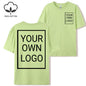 Double Sided Customized LOGO Picture Women T-Shirt Summer Y2K Loose Short Sleeves Comfortable T Shirts Crewneck DIY Tee Tops