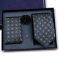 Elegant Ties For Men Classic Paisly Neck Tie Pocket Square Brooch Set With Gift Box Mens Business Wedding Suit Accessories