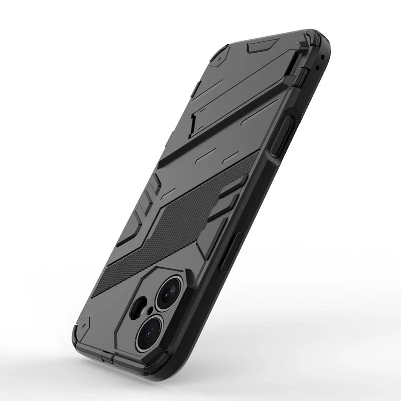 Armor Shockproof Protective Magnetic Holder Case For iPhone 17 Pro Max 16 15 14 12 13 11 Pro Max Plus 17Air 13 12 Mini Cover