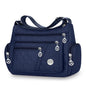 Water Resistant Nylon Multi Zipper Crossbody Bag Large Adjustable Strap Shoulder Purse for Mother Daily Outdoor Shopping Travel