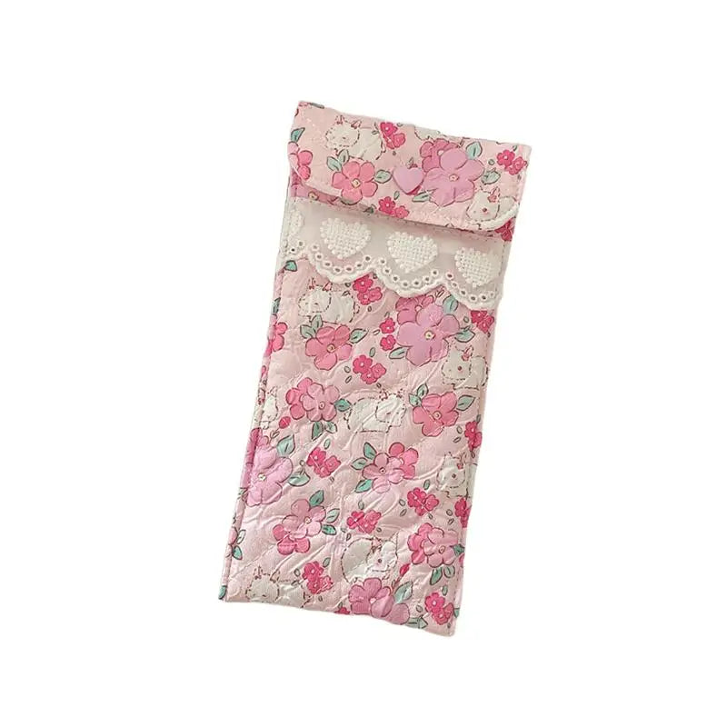 Stylish Quilted Glasses Holder Cute Kawaii Pouch Soft and Fun for Sunglasses and Eyeglasses