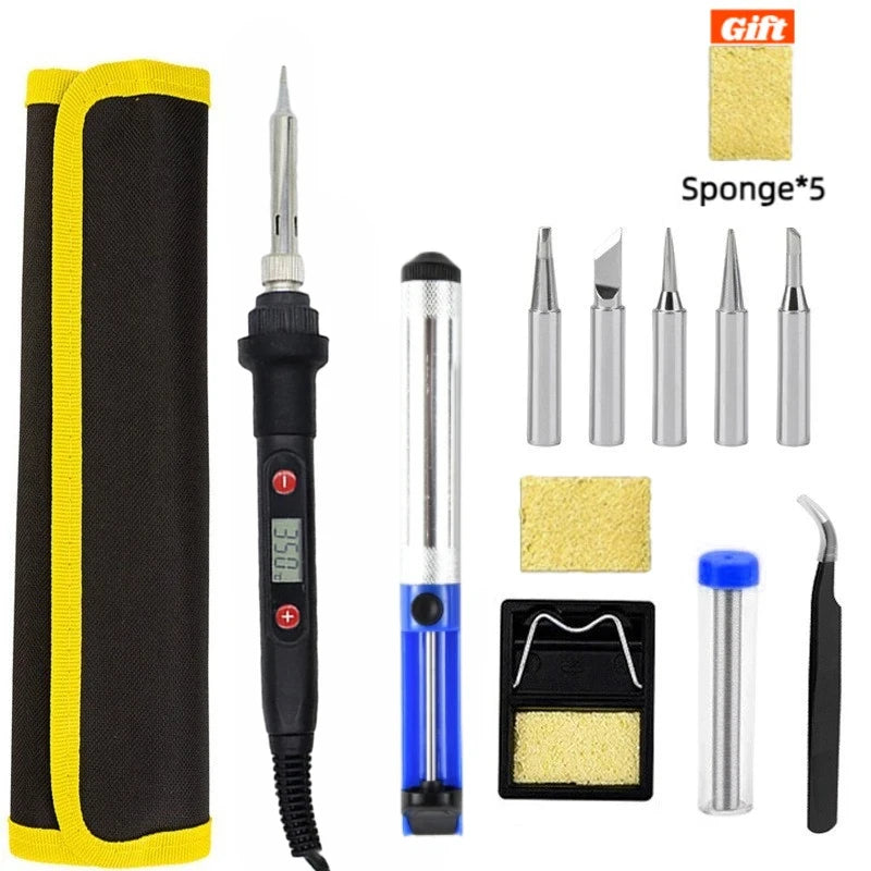 EU/US Solder Solder Iron Repair Soldering 220V/110V Electric Tool 60W Nib Heating Adjustable Welding Tin Temperature/Solder wire