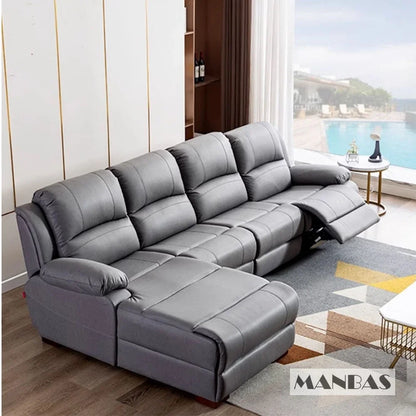 Genuine Leather Manual Electric Recliner Sofa Theater Power Reclining Couch Living Room Cinema Sofas Seating Room Furniture