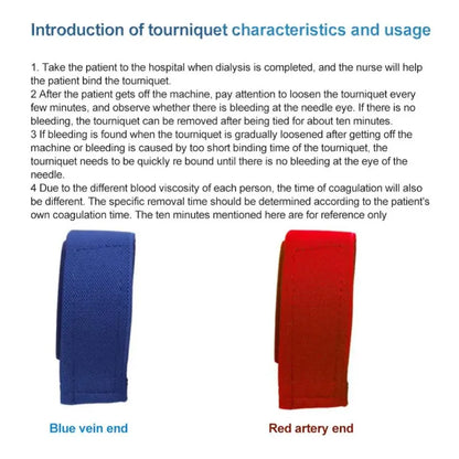 Dialysis Tourniquet Elastic Hemostatic Bandage Trauma First Aid Portable Blood Sucking Pad Stationary Tool Outdoor