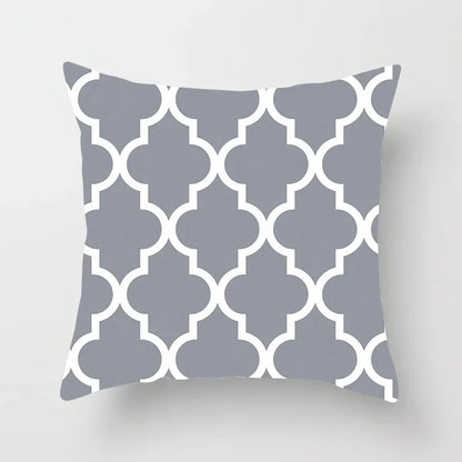 European Gray Pillowcase Geometric Pillow Cover Sofa Cushion Cover Garden Throw Pillows Hotel Outdoor Cushions car Chair 45X45cm