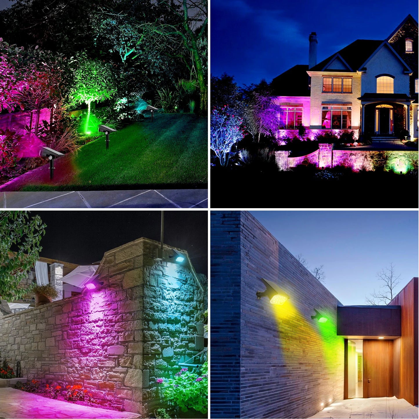 1/2/4PCS Solar Power Light Adjustable Light Temperature Solar Garden Light outdoor IP65 Solar Lamp Super Bright Solar Spotlight