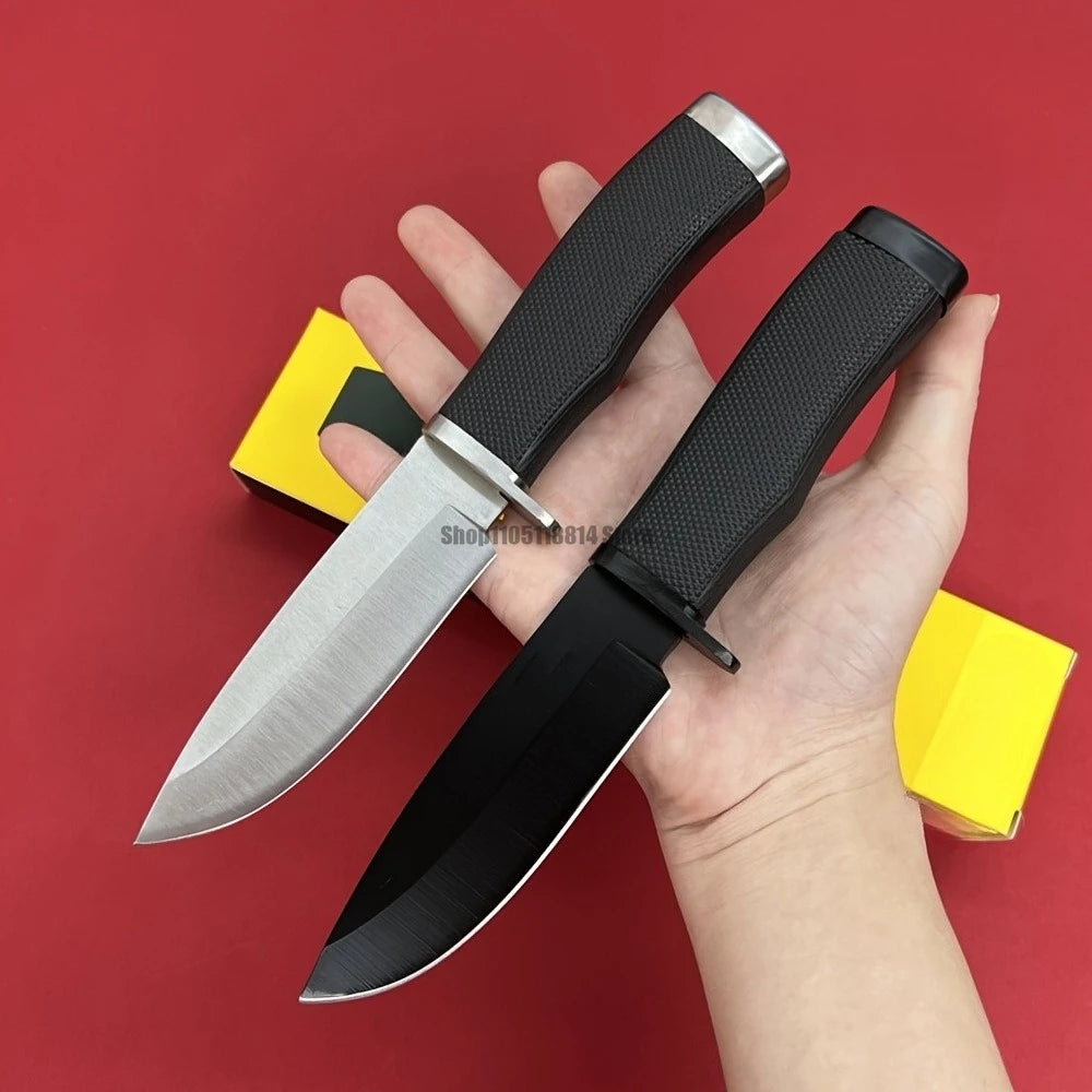 Outdoor Straight Knife, Non-slip Handle, Nylon Sleeve, Utility Knife, EDC Knife, High Hardness Fixed Blade Knife for Rescue