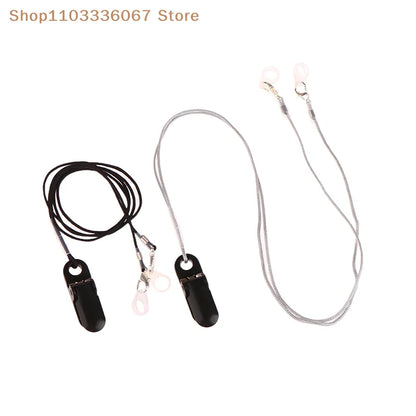 Hearing Aids Clip Holder Transparent 2 Rings Anti-Lost Lanyard Safety Behind The Ear Hearing Aids Accessory For Children Adult