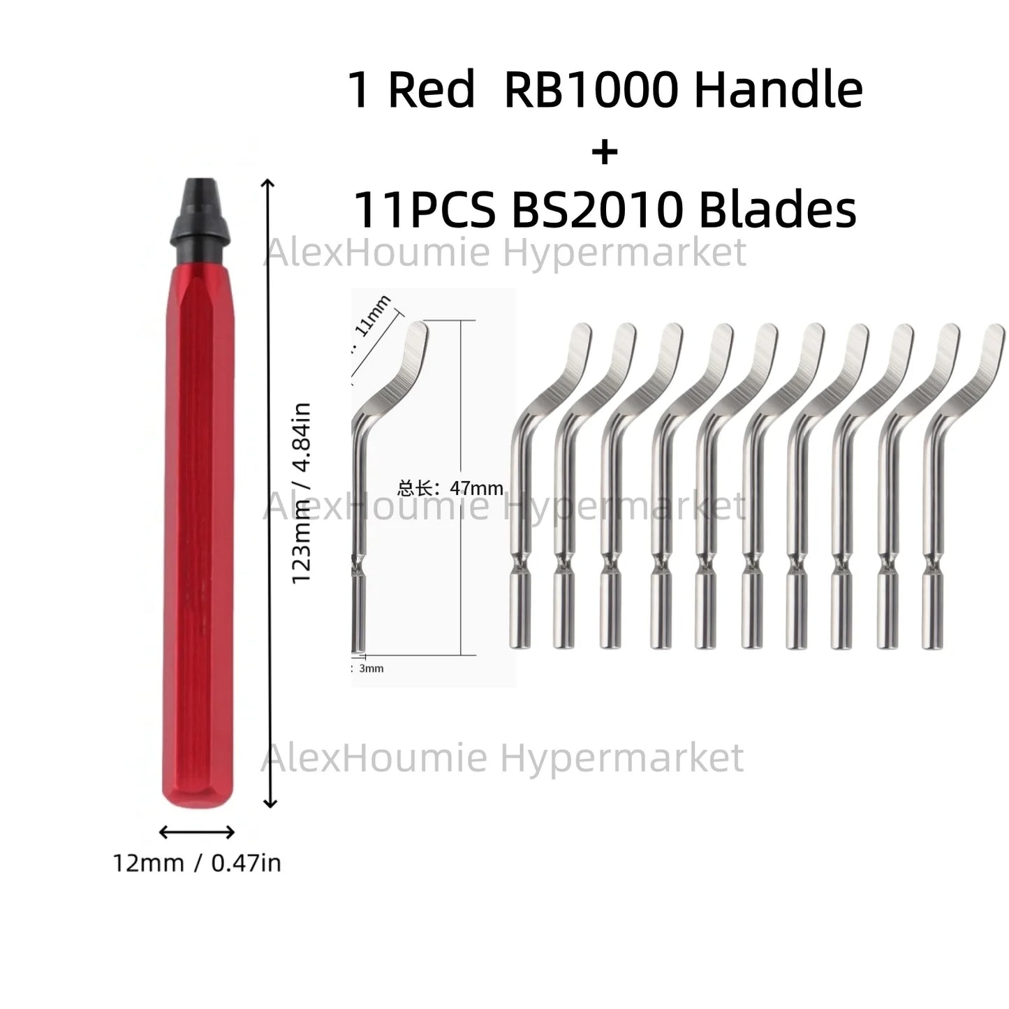 RB1000 Hand Metal Deburring Tool Red with 360 Degree Rotating Blades for 3D Printing Wood Metal Plastic Aluminum Copper Steel