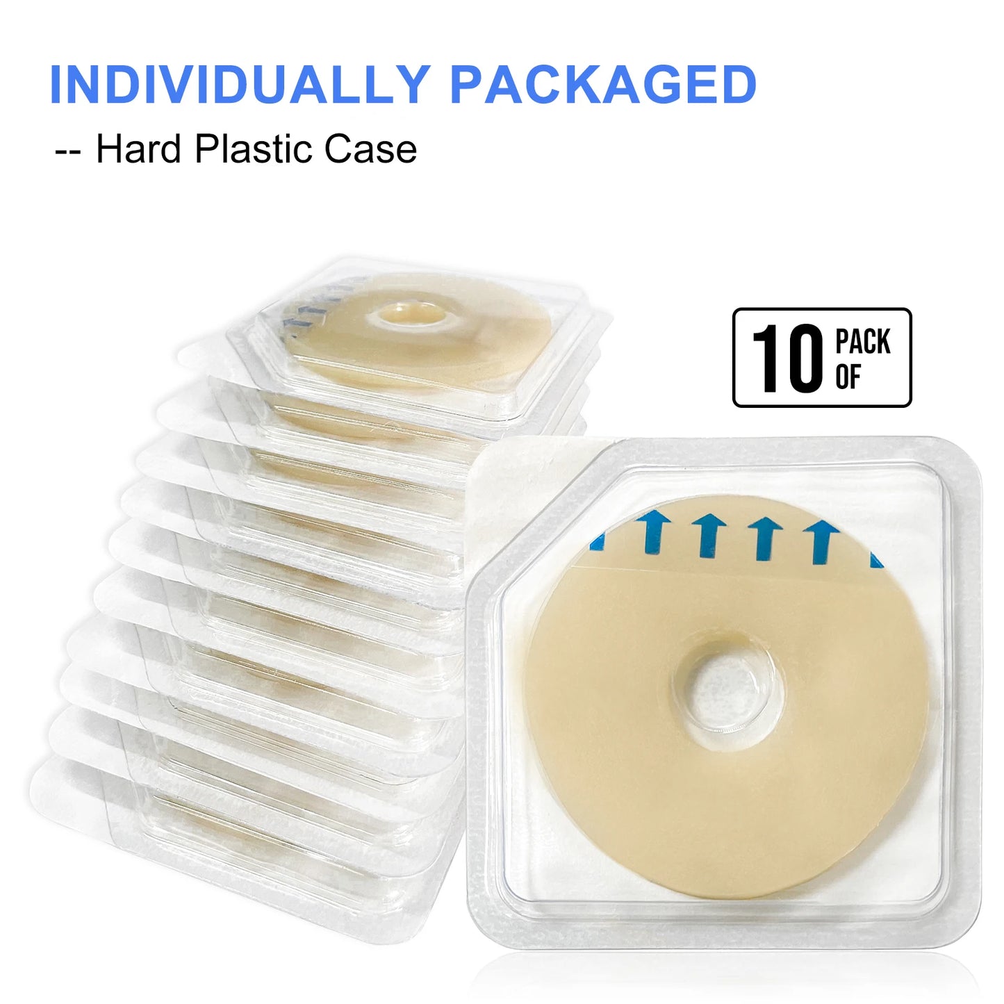 10PCS Ostomy Barrier Rings-Outer Diameter: 2" (50mm) 2mm Thickness Compatible with All Bag Types and Brands