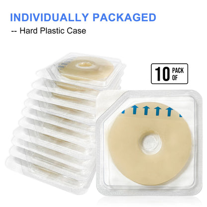10PCS Ostomy Barrier Rings-Outer Diameter: 2" (50mm) 2mm Thickness Compatible with All Bag Types and Brands
