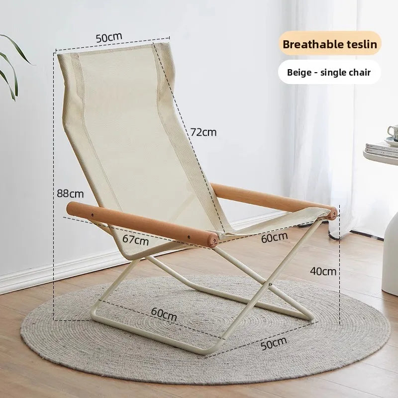 Outdoor folding chairs, portable camping chairs, solid wood armrest reclining chairs, beach chairs, horse stools, folding stools