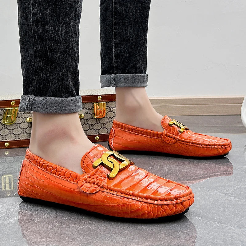 Men Loafers Shoes High Quality Party Shoes Fashion Men Non Slip Casual PU Leather Man Flat Classic Comfy Slip on Men Loafers