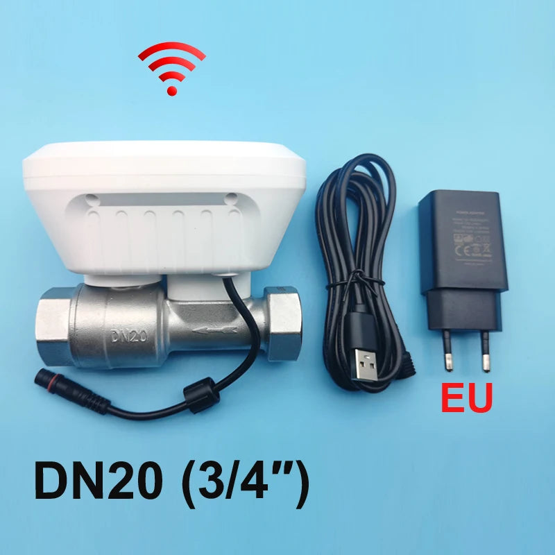 Zigbee Or WiFi Tuya Smart Water Valve Water Meter Water Flow Rate Consumption Temperature Display Smart Life Control Irrigation