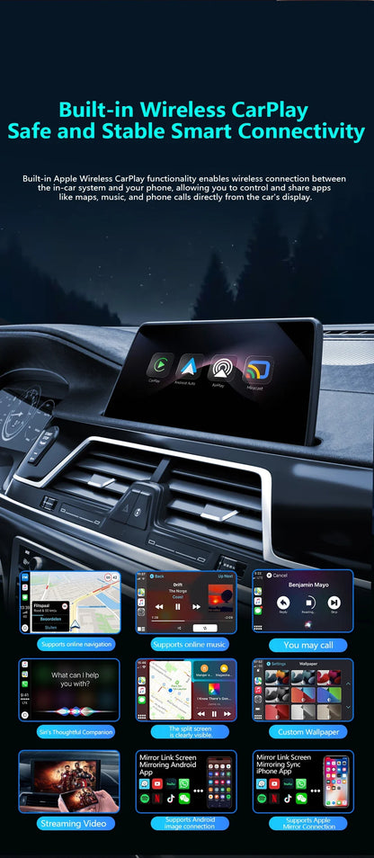 CarRocket 4in1   Carplay Adapter Wired To Wireless Android Auto Mirror Link Smart MiNi Ai Box USB Plug and Play Bluetooth WiFi