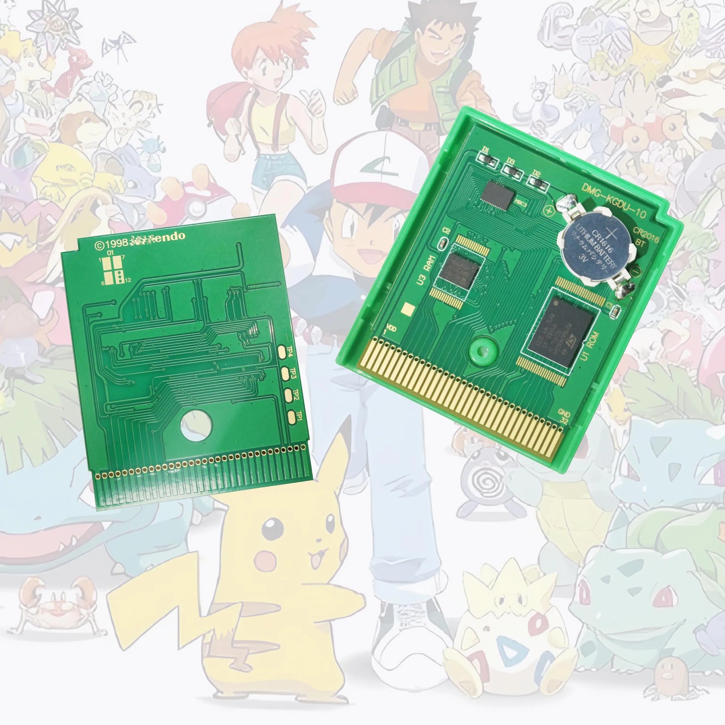 GBC/GBA EUR Version Pokemon Crystal/Yellow/Emerald/Fire Red/Leaf Green Game Cartridge Video Game Card High Quality with Battery