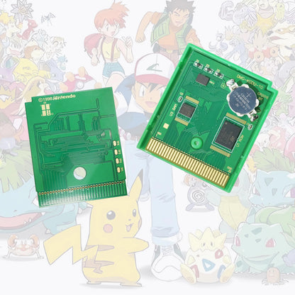 GBC/GBA EUR Version Pokemon Crystal/Yellow/Emerald/Fire Red/Leaf Green Game Cartridge Video Game Card High Quality with Battery