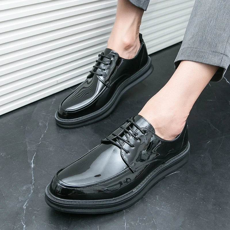 White Classic Office Men Shoes Wedding Men Formal Shoes Luxury Fashion Groom Wedding Shoes Men Oxford Shoes Dress Leather Shoes