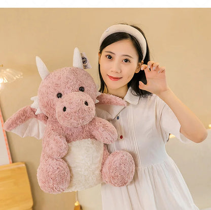 22-60CM Cute Pterodactyl Flying Dragon Doll Dinosaur with Wings Plush Toy Bed Pillow Sleeping Companion Soothing Gift for Kid