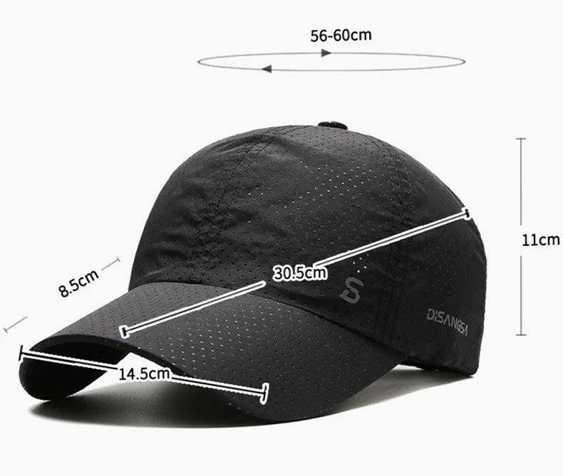 Oryginalny design Czapka do biegania Cienka Szybkoschnąca Oddychająca z daszkiem Kaczka Outdoor Męska Przeciwsłoneczna Letnia Wędkarstwo Czapka Baseballowa