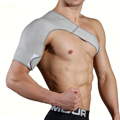 VBOSI Adjustable Compression Shoulder Support Brace Breathable Sports Shoulder Wrap for Men Women Gym Basketball Pain Relief Inj
