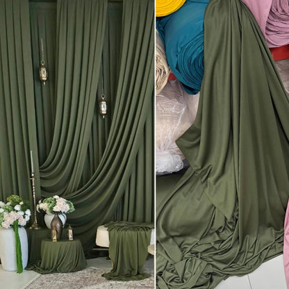 Stretch Knit Jersey Fabric Good Draping Cloth for Wedding Decor, Party Backdrops, Curtains,Photography Background Wide 170cm