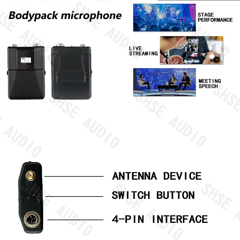 Qlxd4 single-ear head-mounted lavalier wireless microphone set with clear sound quality suitable for hosting speech activities