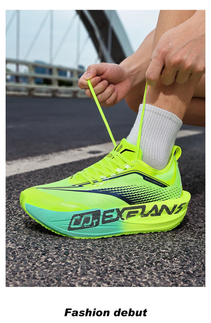 Men Running Shoes Carbon Board Marathon Speciality Sports Breathable Lightweight Women's Comfortable Athletic Sneakers