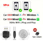 EKIY 2in1 Wireless CarPlay Dongle Wireless Android Auto Adapter Car Intelligent Systems AI Smart Box For Car With Wired CarPlay