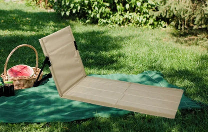 Portable Folding Beach Chair for Camping, Fishing & Garden Use - Lightweight Outdoor Lounge Chair with Backrest