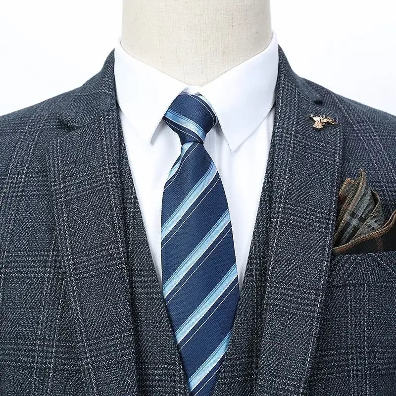 Linen Suit (Blazer+ Pants) Men's Fashion Hosts British Style Work Business Wedding Casual Art Style Elegant Gentleman Suit M-5XL