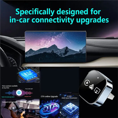Durable-Smart AI Box 4In1 Wireless Carplay Adapter Upgrade Android Auto Mirror Link USB Plug And Play Auto Connect Wifi 2026