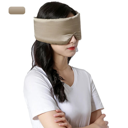 100% Sleeping Mask Mulberry Silk Eyepatch Blocking Light Eyemask Eyeshade Soft Padded Slaapmasker Travel Sleeping Aid