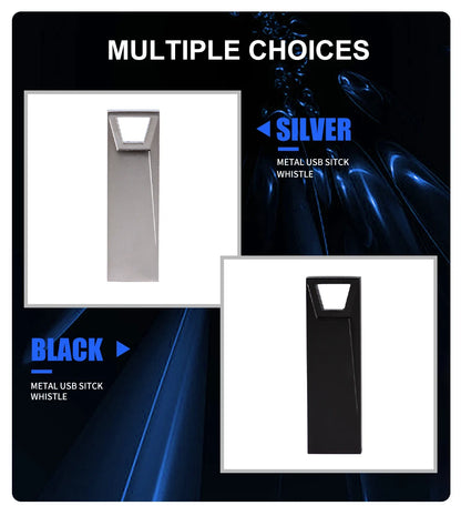 JASTER Metal USB Flash Drive 128GB Business Gift Memory Stick 64GB Free Key Chain Pen Drive 32GB Silver Flash Disk 16GB 8GB 4GB