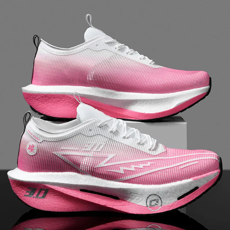 Couple Breathable Mesh Carbon Board Shoes, Student Sports Exam Shoes, Chunta Ultra Light Rebound Marathon Running Shoes