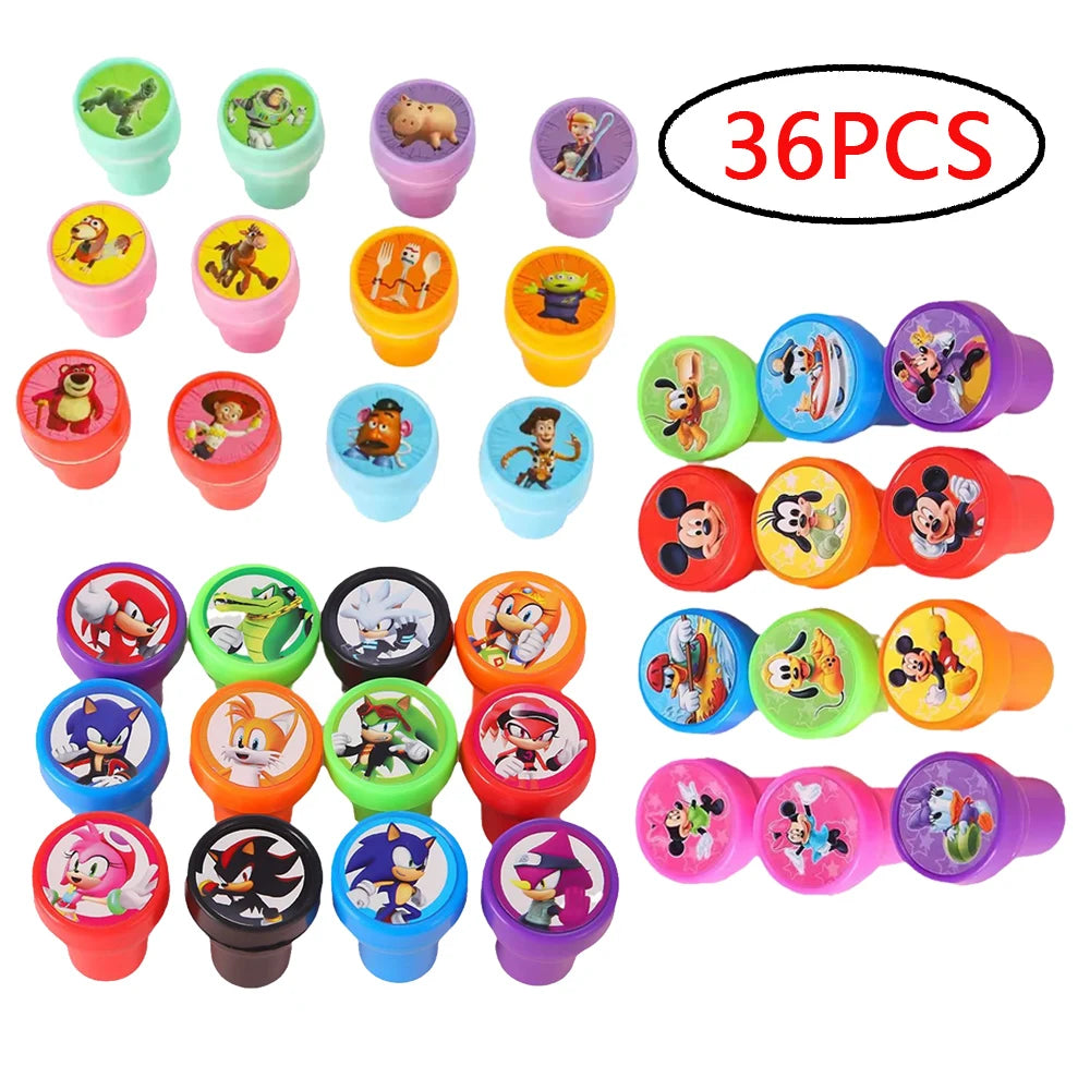 2026！！12PCS/set Sonic Seal Anime Figure Peripherals Cute Children Cartoon Seal Toys Multiple Patterns Boys Girls Birthday Gifts