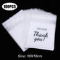 300/100Pcs Thank You Candy Bag Plastic Self-Adhesive Biscuit Snacks Chocolates Lollipop Baking Wedding Birthday Party Gift Bags