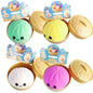 Squishy Dumpling Toy Crystal Steamer Bun Food Shape Squeeze Stress Relief Fidget Toy Desktop Ornament Gift