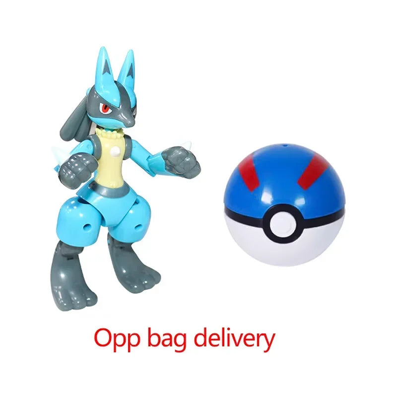 Pokemon Figure Pokeball Poke Ball Venusaur Charizard Gyarados Pikachu Mewtwo Gengar Blastoise Mew Eevee Box Elf for Kid Toy Gift