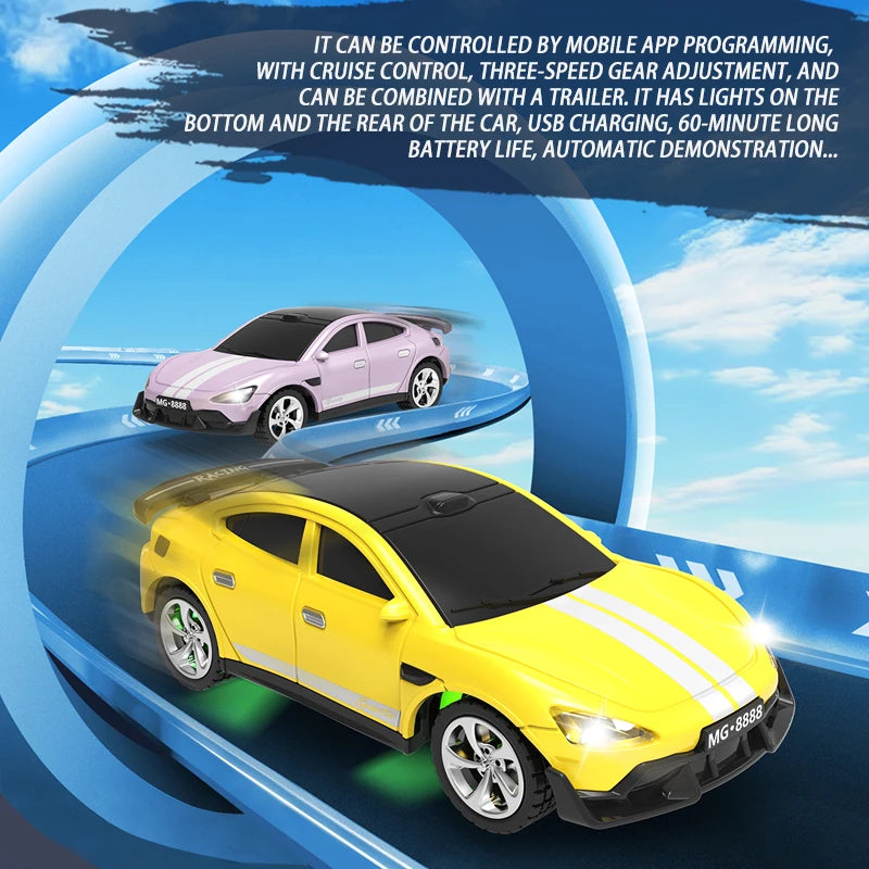 New 1:64 Rc Car Mini 2.4Ghz City Road Handle High Speed Alloy All Terrain Remote Control Car Dual Control Children's Toys Gifts