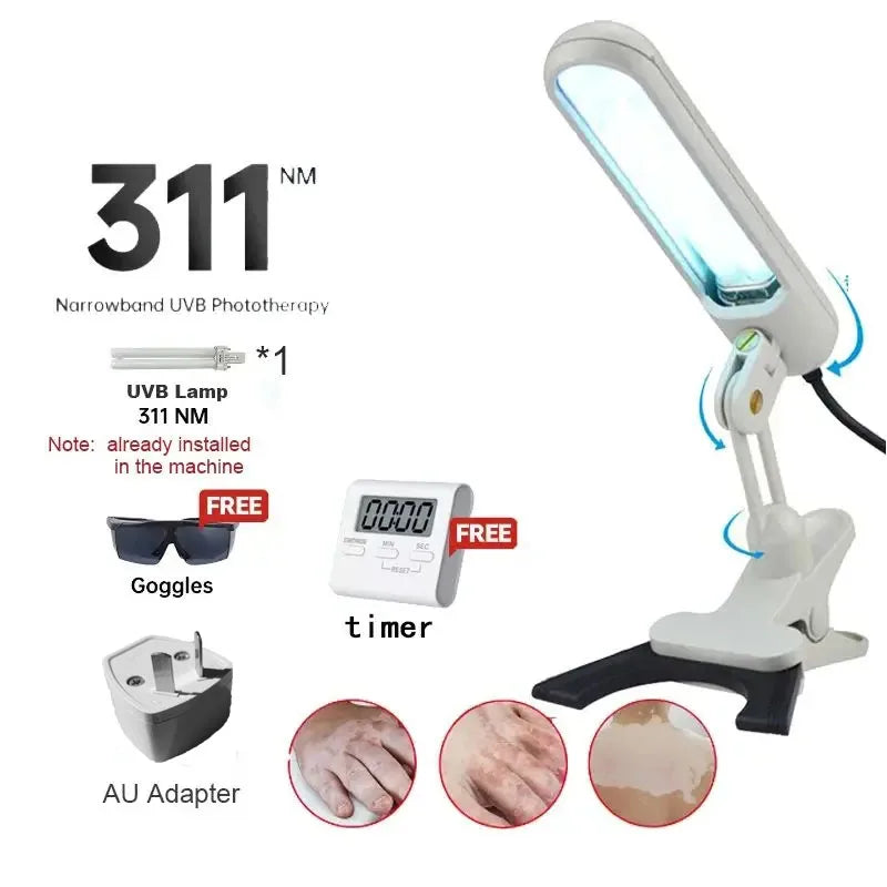 311NM UVB Phototherapy Lamp Device for Vitiligo Treatment UV NarrowBand Ultraviolet Light Therapy Psoriasis Spots Eczema