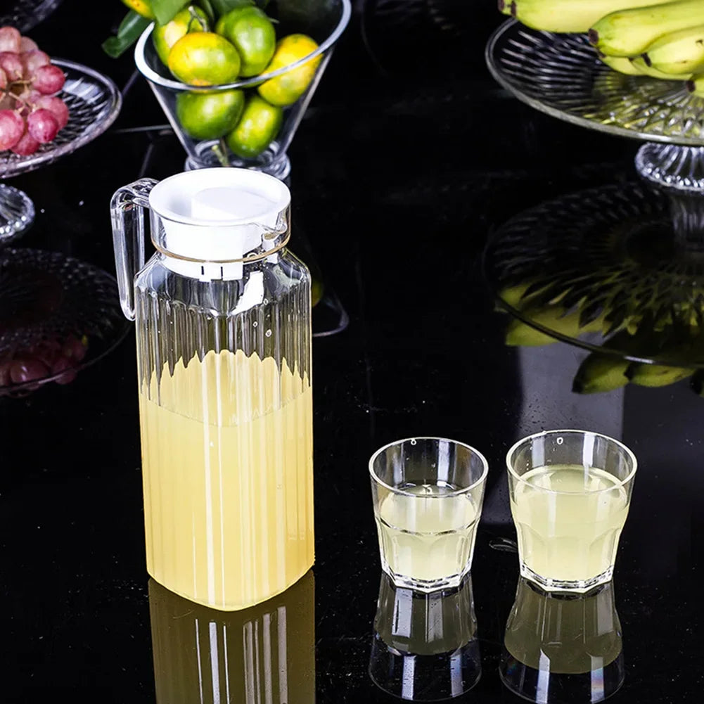 1.1L Transparent Plastic Water Juice Jug Pitcher, for Storing Fresh Drinks in Kitchen Fridge, Drink Storage Pot