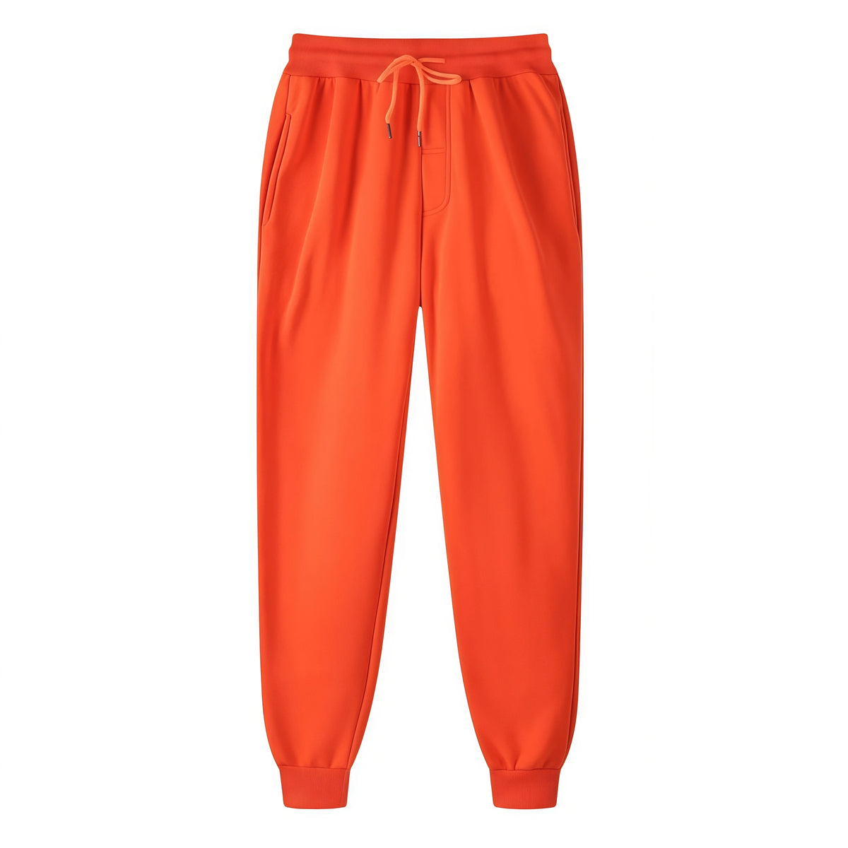 Unisex Solid Jogger Sweatpants Elastic Drawstring Cuff Sports Pants Multi-color Loose Fit Casual Gym Running Trousers Size S-3XL