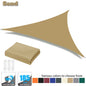 Triangle Sun Shade Sail Canopy UV Block Sun Shelter with Fixing Kits for Outdoor Patio Pool Beach Backyard Garden Sunscreen Tent