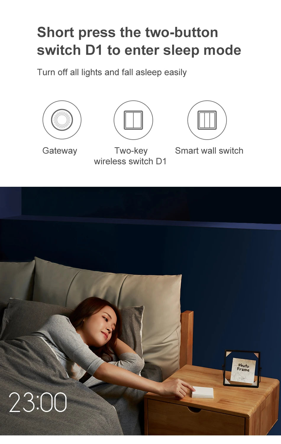 Aqara Smart Wall Wireless Switch D1 ZigBee Remote Control Key Light Switch Button For Mi home HomeKit APP