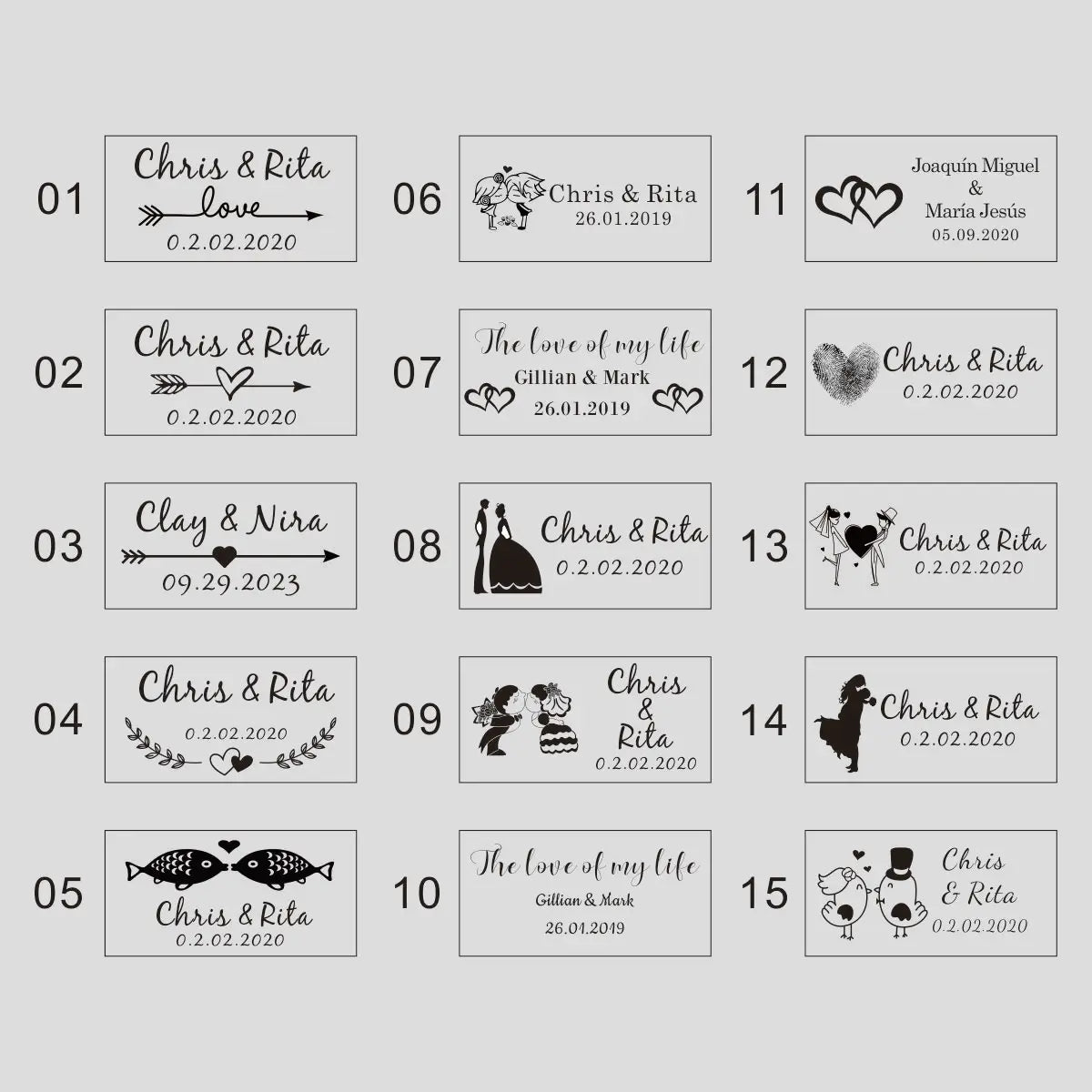 100 Wedding Bubble Tags Bubble Stick Transparent Tags, Wedding Stickers, Transparent Tags, Custom Names and Dates