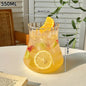 Transparant Drinking Glass Cup Creative Wave Shape Iced Coffee Tumbler Cup Juice Milk Tea Mug Drinkware Water Glasses Ripple Mug
